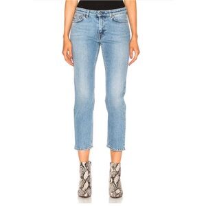 Acne Studios Row Cropped Jean In Clean Light Vintage Wash Size 23